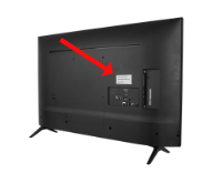 TV Model Number Label Location